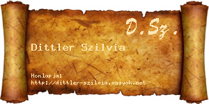 Dittler Szilvia névjegykártya